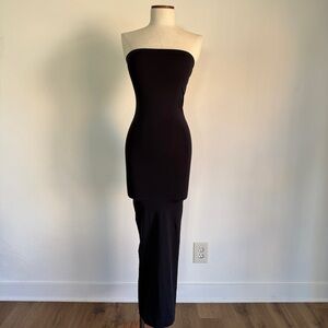 Wolford “Fatal Dress” Strapless Black Stretch Maxi Dress XS